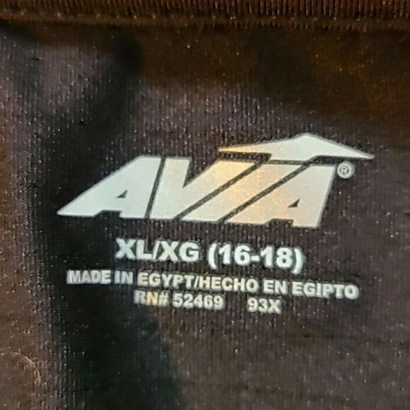 Avia Short Sleeve Colorblock Athletic Shirt, Black/Neon, Size XL (16-18) - Picture 9 of 11